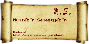 Munzár Sebestyén névjegykártya